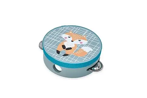 AdamToys Tamburin Schellentrommel Fuchs Holzspielzeug Musikinstrument Motorikspielzeug — 5