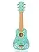 Kindergitarre aus Holz, Gitarre für Kinder ab 3 Jahre, 53x17x6 cm, 6-saitige Spielzeuggitarre, Nylonsaiten - mit Waldtieren und Noten verziert - bemaltes Holz - Musikinstrumente für Kinder — 3