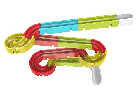Buddy & Barney Bath Time Murmelbahn Spielzeug 36-teiliges Set - Bauen Sie eine Strecke und rennen Sie die speziellen Bälle nach unten! Badespielzeug für Baby 2 3 4 5 6 Jahre alt — 4