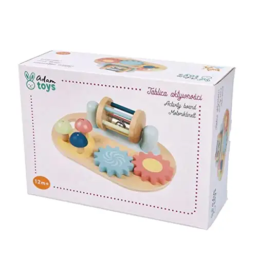 AdamToys Joy Mini Spieltafel Montessori Busy Board aus Holz für Babys — 13