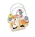 adam toys Mini Motorikschleife, Motorikwürfel ab 1 Jahr, bemaltes Holz - Baby Motorik-Spielzeug - Waldtiere, Fuchs - Lernspielzeug - Motorik-Schleifenspiele für Kinder - Geschenk für Kleinkind — 3