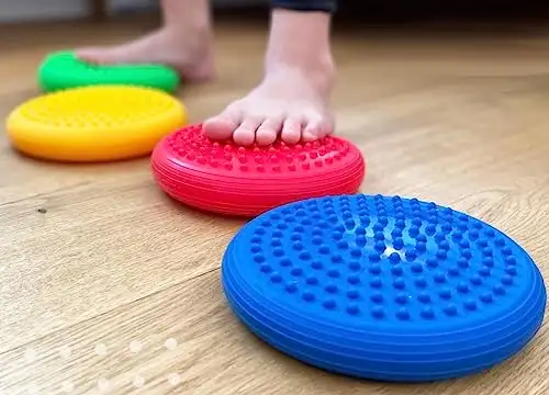 Sensorische Disken 4er Pack Therapie Massage Noppen Noppendiskus Massagedisken Übung Gymnastik Haltungsfehler — 7