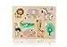 Holz-Steckpuzzle ab 1 Jahr, Tiere auf Safari, Kinder - Holzpuzzle 8 Elemente - Am Griff herausziehbar - Sensorisches Spielzeug - Exotische Tiere und Pflanzen — 15