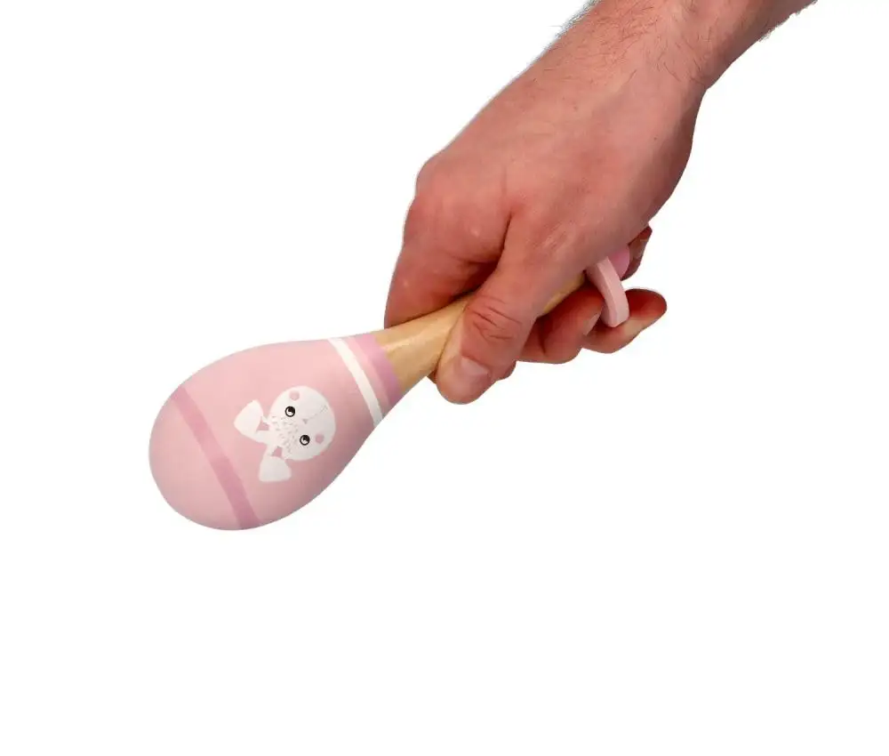 AdamToys Maraca Kaninchen Rassel Babyspielzeug Holzspielzeug Musikinstrument Kinderrassel — 10