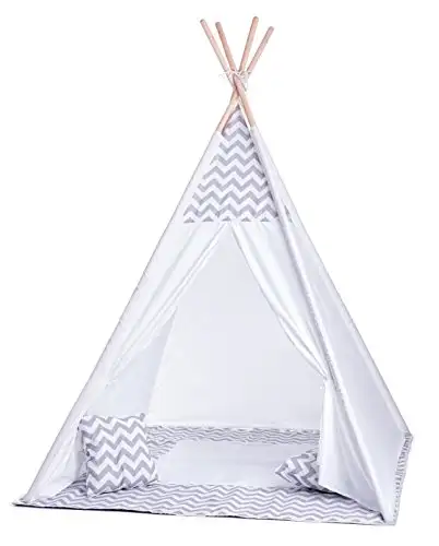 Hape International Woody Woodyland_102191420 Kinder Tent Teepee, weiß — 11