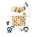Lauflernwagen Holz Multi-Activity, 5-in-1 Spielzeug, Babywalker, Waldabenteuer, Waldtiere - Kinderspielzeug ab 1 Jahr - Lauflernwagen Junge, Mädchen - Blöcke, Stichsäge, Rad, Klemmbretter — 12