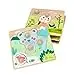 adam toys Holz-Steckpuzzle ab 1 Jahr, 4er Set, Kinder - Holzpuzzle, Thema Jahreszeiten, Tiere - Am Griff herausziehbar - Sensorisches Spielzeug - 3-4 Elemente pro Stück — 9