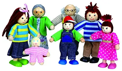 Sky-blue L50015 Holz - Biegepuppen Set. 7 teilig — 2
