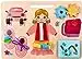 Motorik-Spielzeug mit der Figur Ania, Busy Board, Activity Board aus Holz, für Kinder ab 3 Jahren - Lernspielzeug - Zum Aufhängen im Kinderbett - Bemaltes Holz mit vorstehenden Elementen — 3
