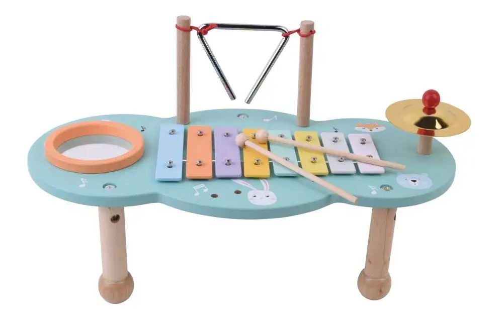 AdamToys Musikspielzeug Tiere Lerntisch Spieltisch 4in1 Musikinstrument Kinder Musik-Set