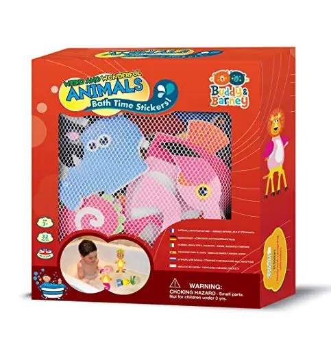 Buddy & Barney Bath Time Stickers Toy for Kids (Weird & Wonderful Animals) — 2