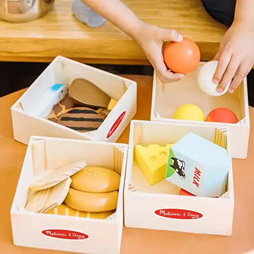 Melissa and Doug Holz Lebensmittel Kinderküche Zubehör Holz | Spielküche Zubehör Holz & Kaufladen Zubehör Holz | Küchenspielzeug für Kinder Küchenzubehör | Holzspielzeug Küche Kinder ab 2 Jahre — 13