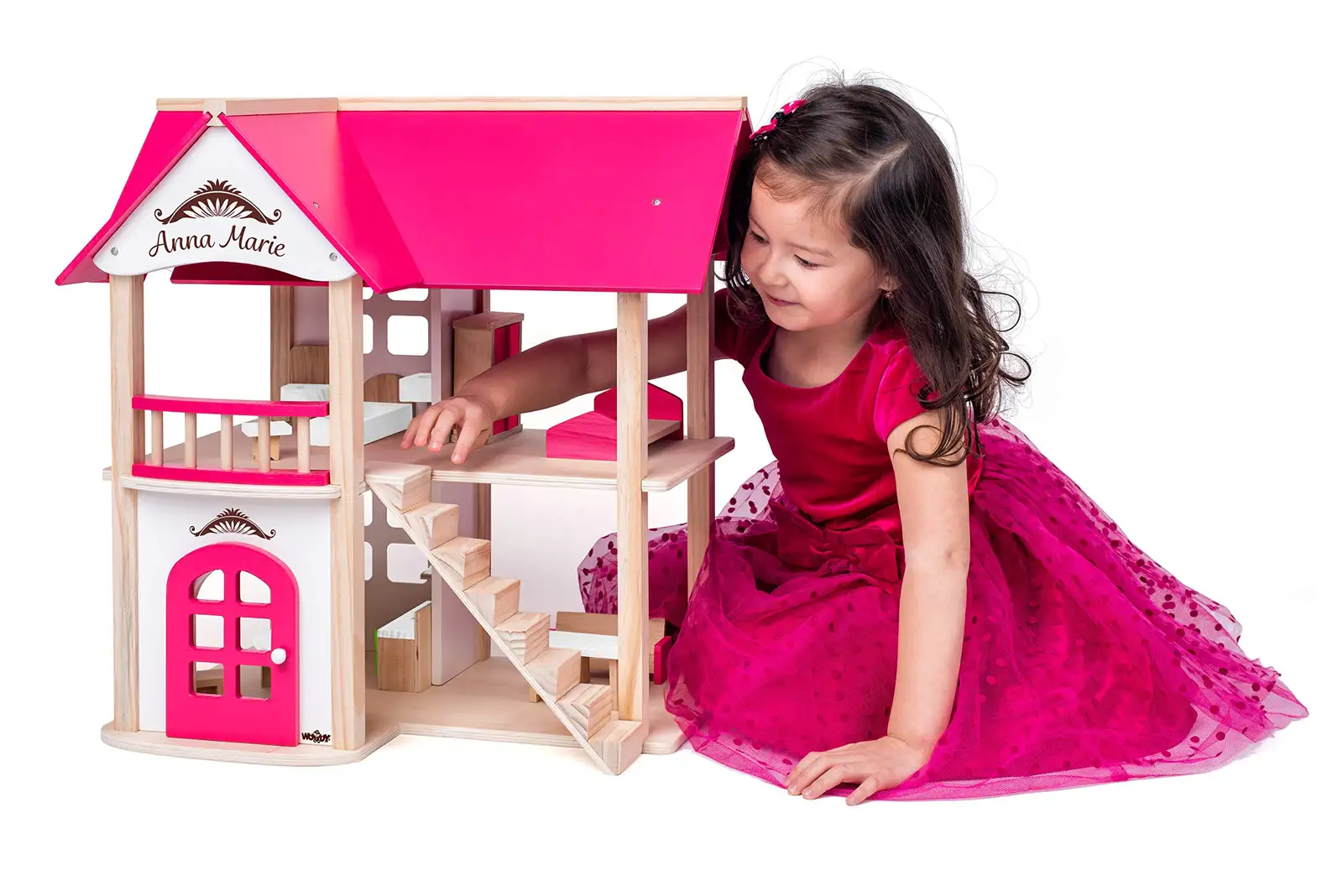 Hape International Woody Woodyland_102191874 Puppenhaus, Mehrfarbig