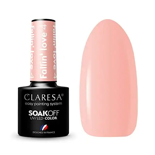 Claresa UV LED Nagellack Collection Hybrid Maniküre Soak Off Nail Polish, Farbe Rosa, Nr 4, Fallin Love, 5ml — 2