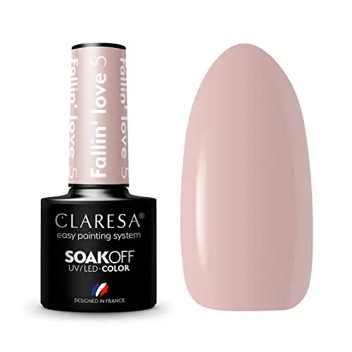 Claresa UV LED Nagellack Collection Hybrid Maniküre Soak Off Nail Polish, Farbe Beige, Nr 5, Fallin Love, 5ml — 2