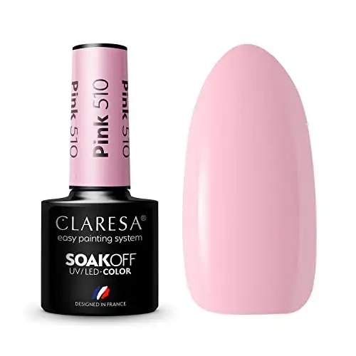 CLARESA SoakOFF UV/LED Gel - Pink 510, 5 ml — 2