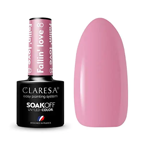Claresa UV LED Nagellack Collection Hybrid Maniküre Soak Off Nail Polish, Farbe Rosa, Nr 8, Fallin Love, 5ml — 2