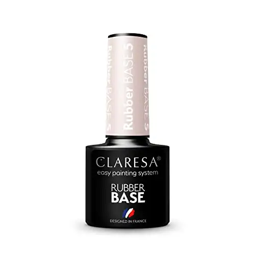 Claresa UV Nagellack Rubber Base Manicure & Pedicure, Nr 05, Halbtransparent, 5ml — 5