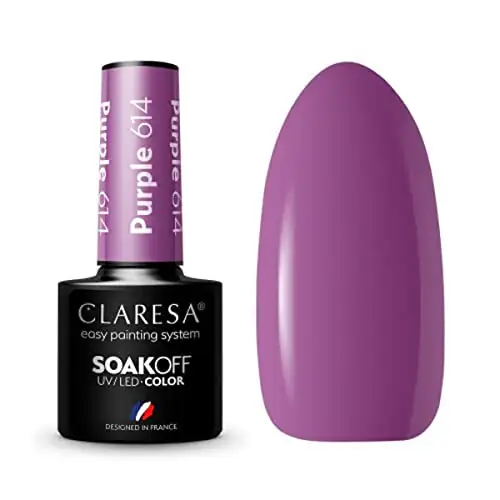 614 Purple UV Nagellack 5 ml Claresa — 2