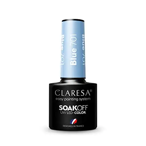 Claresa UV LED Nagellack Collection Hybrid Maniküre Soak Off Nail Polish, Farbe Blau, Nr 701, 5ml — 8