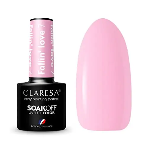 Claresa UV LED Nagellack Collection Hybrid Maniküre Soak Off Nail Polish, Farbe Rosa, Nr 7, Fallin Love, 5ml — 2