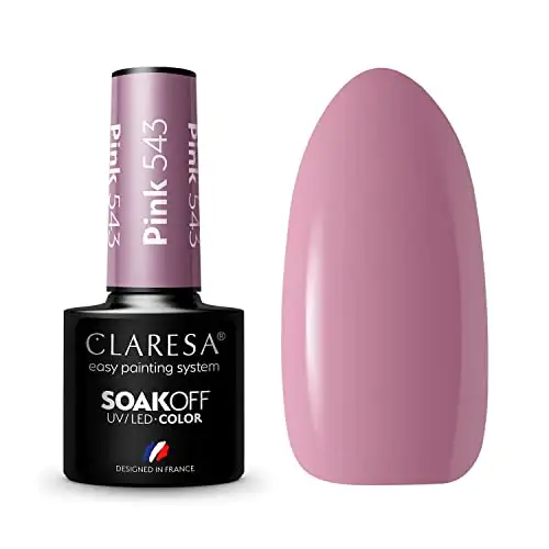 Claresa UV LED Nagellack Collection Hybrid Maniküre Soak Off Nail Polish, Farbe Rosa, Nr 543, 5ml — 2