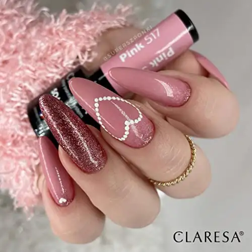 Claresa UV LED Nagellack Collection Hybrid Maniküre Soak Off Nail Polish, Farbe Rosa, Nr 517, 5ml — 5
