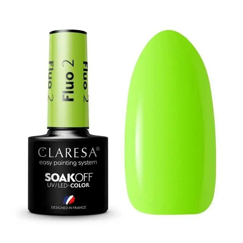 2 Fluo UV Nagellack 5 ml Claresa