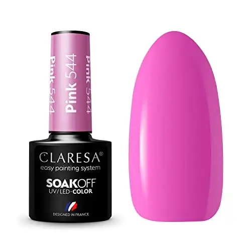 Claresa UV LED Nagellack Collection Hybrid Maniküre Soak Off Nail Polish, Farbe Rosa, Nr 544, 5ml — 2