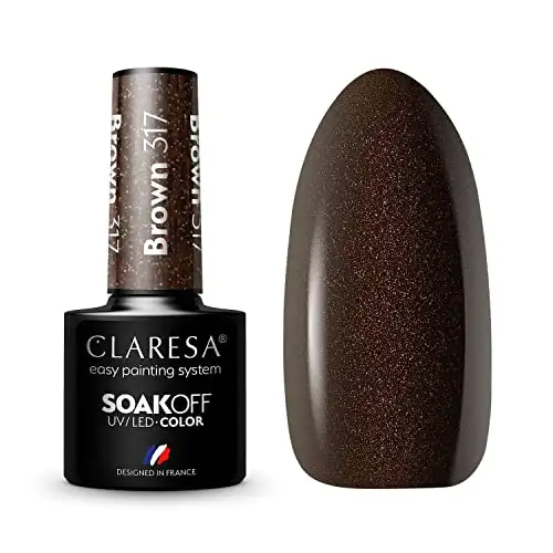 317 Brown UV Nagellack 5 ml Claresa — 2