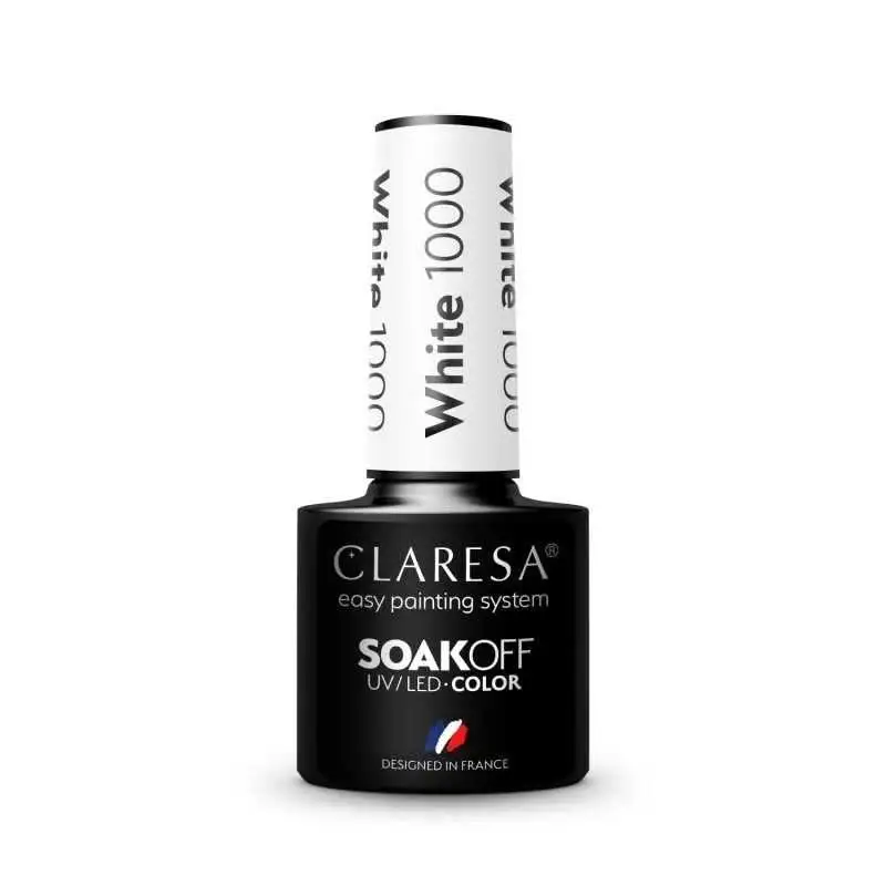 1000 White UV Nagellack 5 ml Claresa — 9
