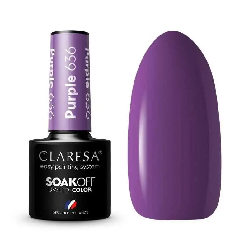 636 Purple UV Nagellack 5 ml Claresa