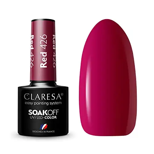 Claresa UV LED Nagellack Collection Hybrid Maniküre Soak Off Nail Polish, Farbe Rote, Nr 426, 5ml
