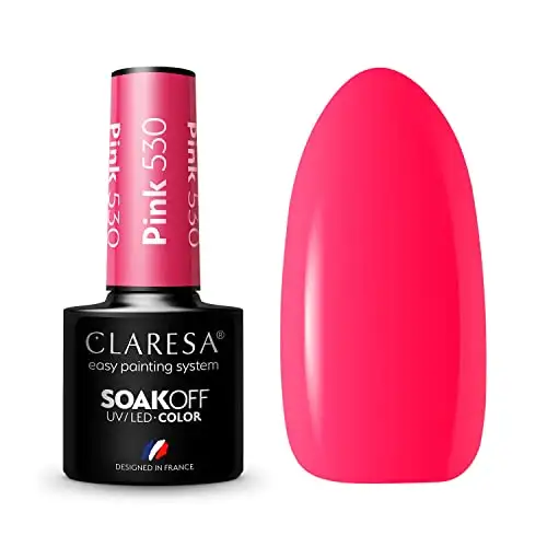 Claresa UV LED Nagellack Collection Hybrid Maniküre Soak Off Nail Polish, Farbe Rosa, Nr 530, 5ml — 2