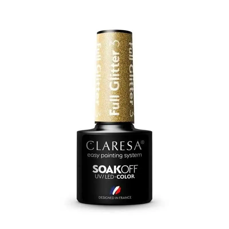 3 Full Glitter UV Nagellack 5 ml Claresa — 9
