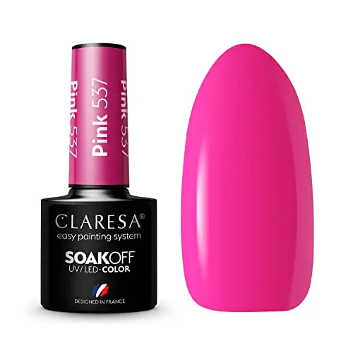 Claresa UV LED Nagellack Collection Hybrid Maniküre Soak Off Nail Polish, Farbe Rosa, Nr 537, 5ml — 2