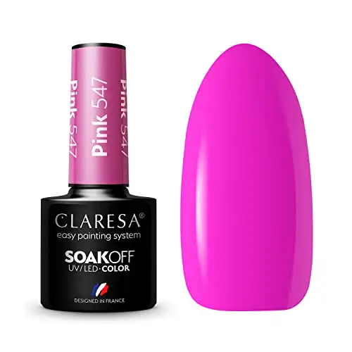 Claresa UV LED Nagellack Collection Hybrid Maniküre Soak Off Nail Polish, Farbe Rosa, Nr 547, 5ml — 2