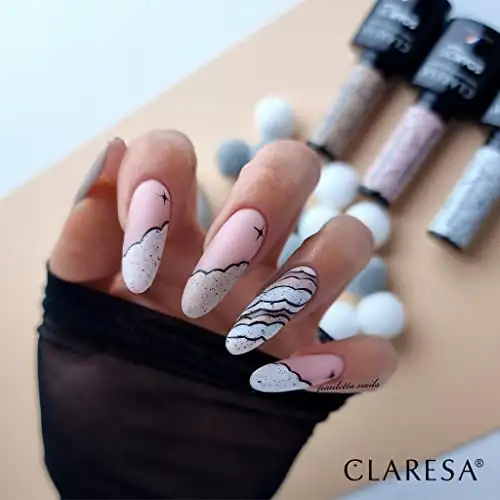 Claresa Top Mat No Wipe Überlack innovativ UV LED Top Coat für Hybrid Nagellack mit mattem Finish, Schützt, Transparent, 5ml — 8