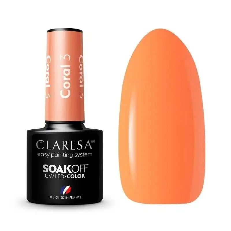 3 Coral UV Nagellack 5 ml Claresa