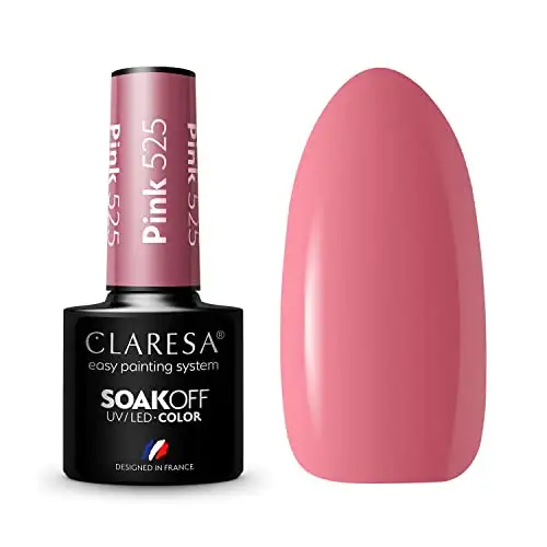 Claresa UV LED Nagellack Collection Hybrid Maniküre Soak Off Nail Polish, Farbe Rosa, Nr 525, 5ml — 2