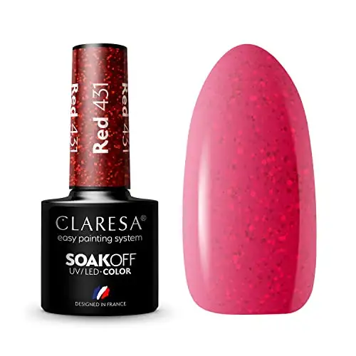 Claresa UV LED Nagellack Collection Hybrid Maniküre Soak Off Nail Polish, Farbe Rote, Nr 431, 5ml — 2
