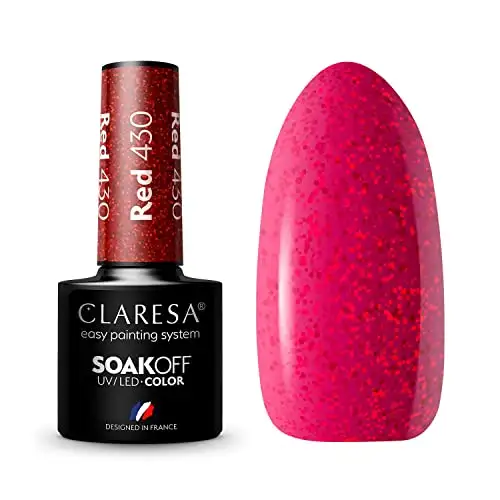 Claresa UV LED Nagellack Collection Hybrid Maniküre Soak Off Nail Polish, Farbe Rote, Nr 430, 5ml — 2