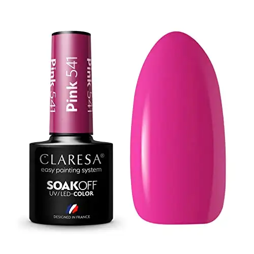 Claresa UV LED Nagellack Collection Hybrid Maniküre Soak Off Nail Polish, Farbe Rosa, Nr 541, 5ml — 2