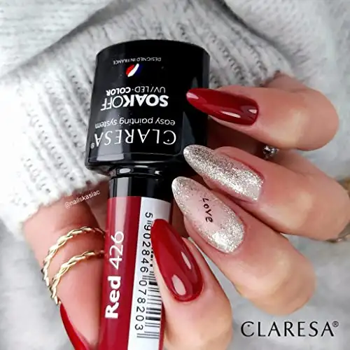 Claresa UV LED Nagellack Collection Hybrid Maniküre Soak Off Nail Polish, Farbe Rote, Nr 426, 5ml — 4
