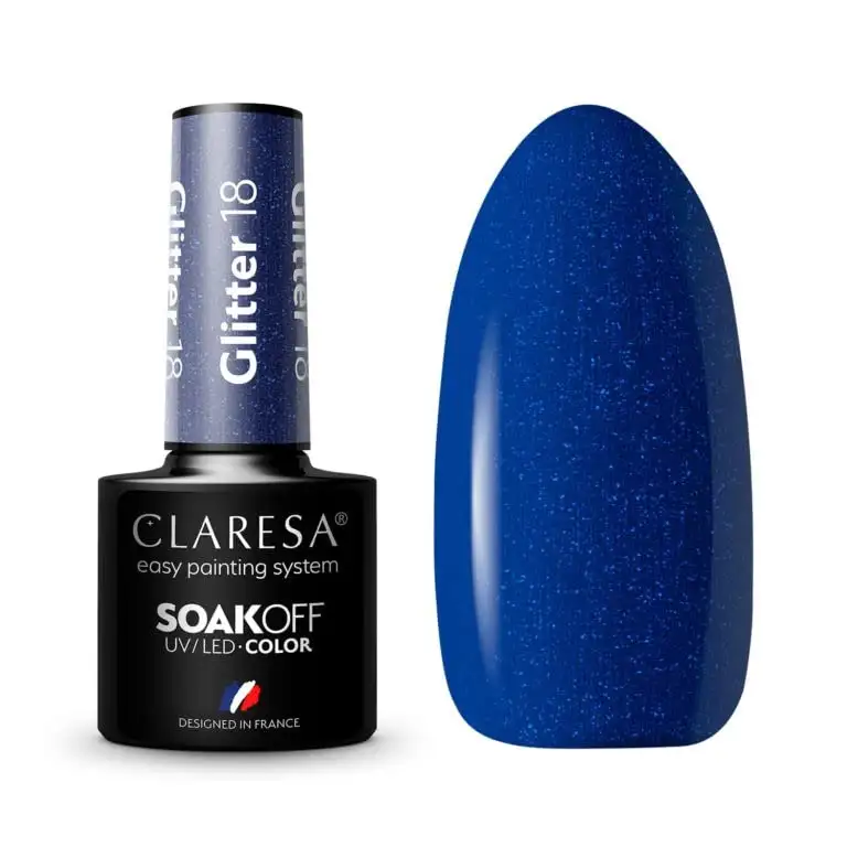 18 Glitter UV Nagellack 5 ml Claresa