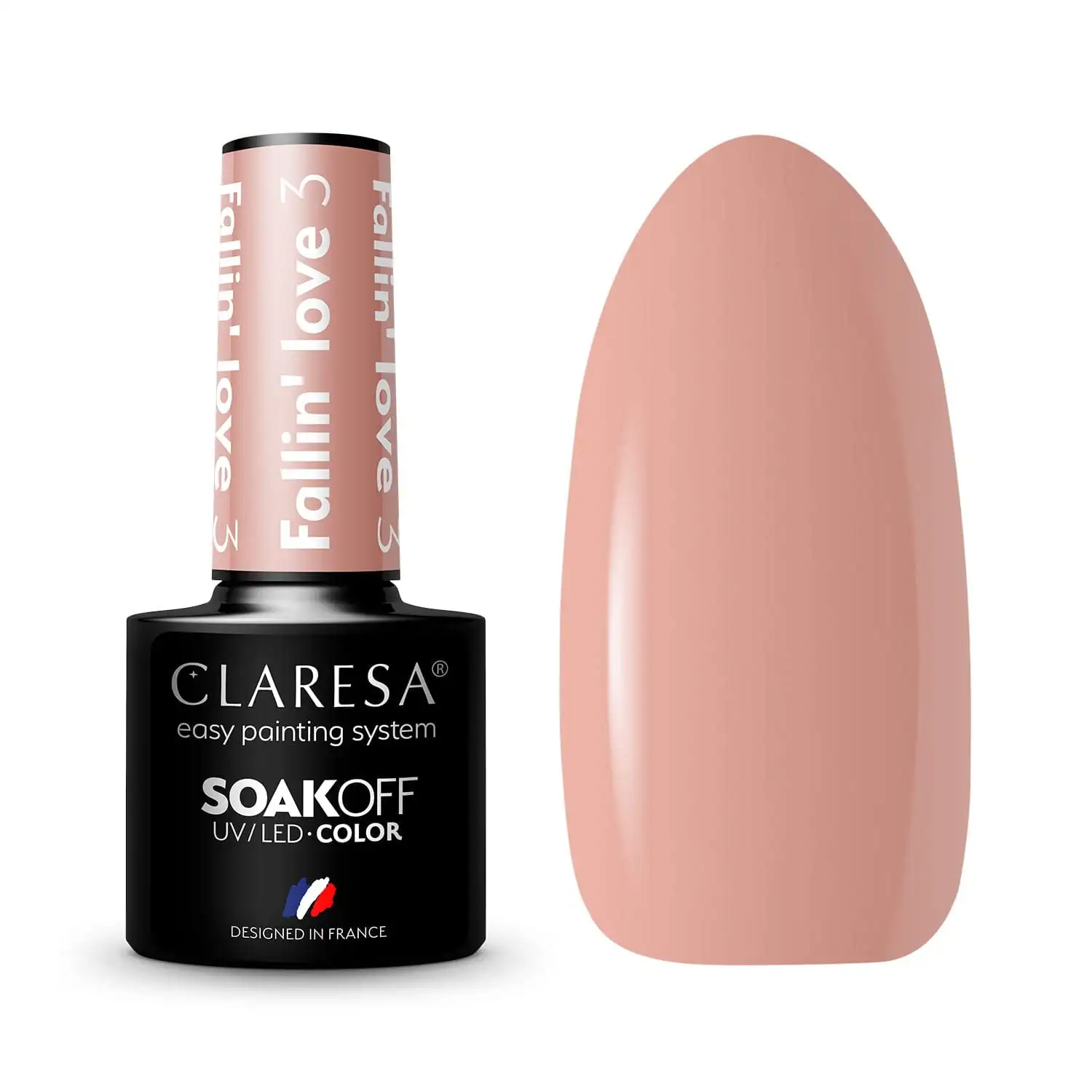 Claresa UV LED Nagellack Collection Hybrid Maniküre Soak Off Nail Polish, Farbe Beige, Nr 3, Fallin Love, 5ml