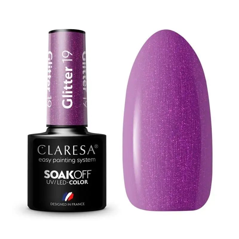 19 Glitter UV Nagellack 5 ml Claresa