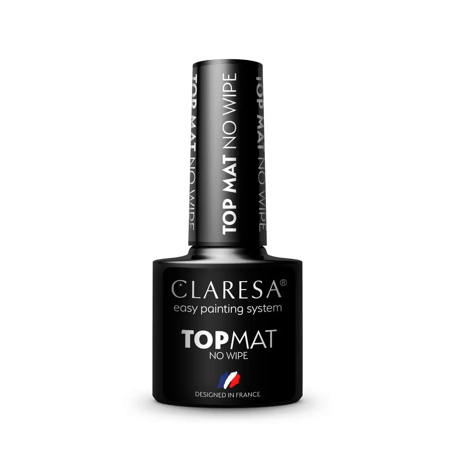 Claresa Top Mat No Wipe Überlack innovativ UV LED Top Coat für Hybrid Nagellack mit mattem Finish, Schützt, Transparent, 5ml