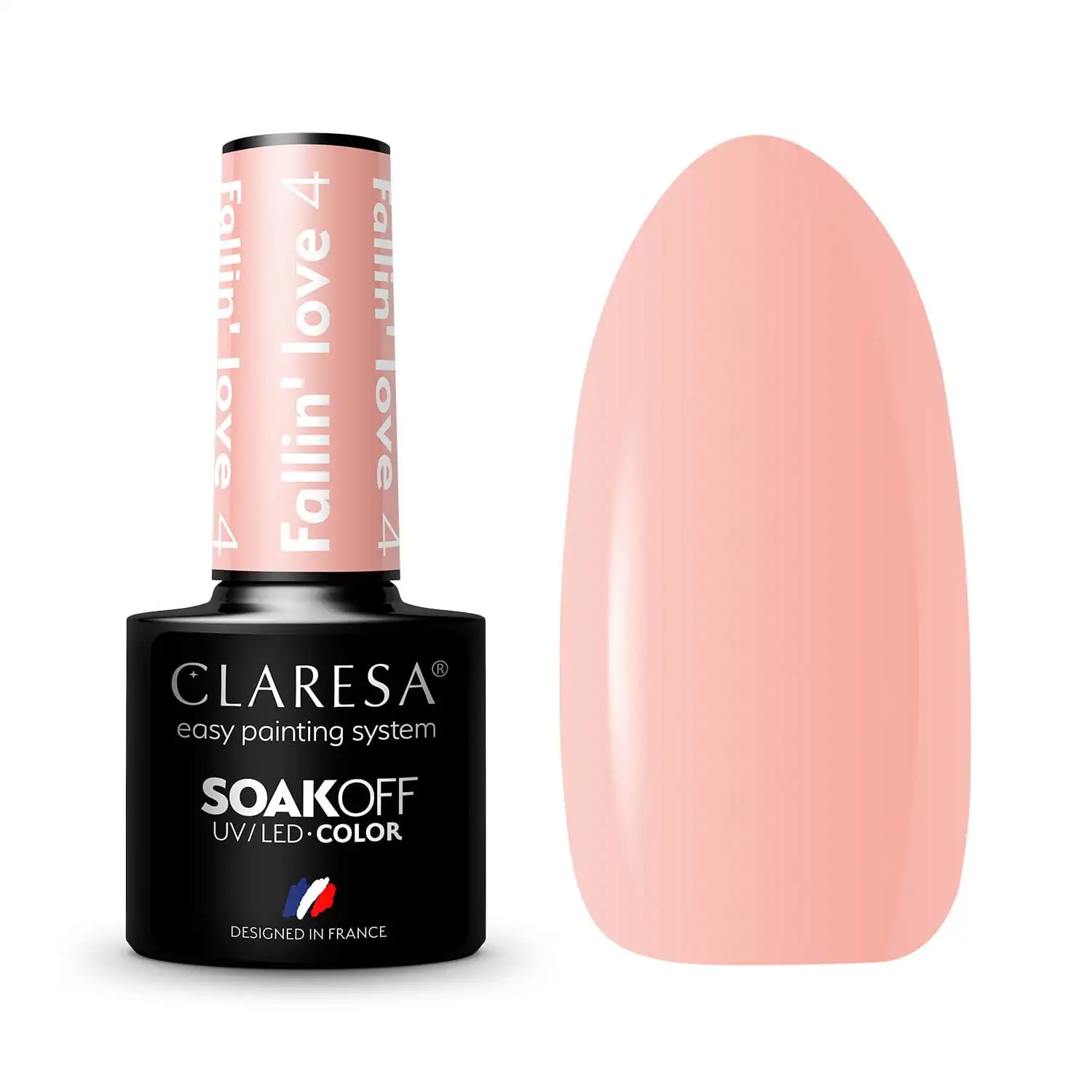 Claresa UV LED Nagellack Collection Hybrid Maniküre Soak Off Nail Polish, Farbe Rosa, Nr 4, Fallin Love, 5ml
