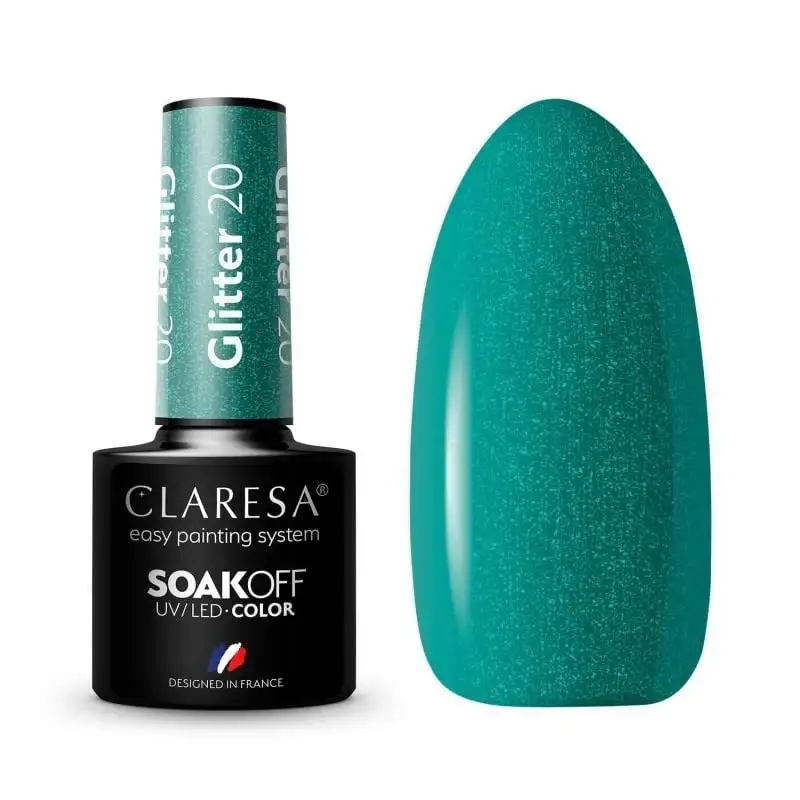 20 Glitter UV Nagellack 5 ml Claresa
